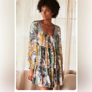 Anthropologie Tiered Mini Dress
